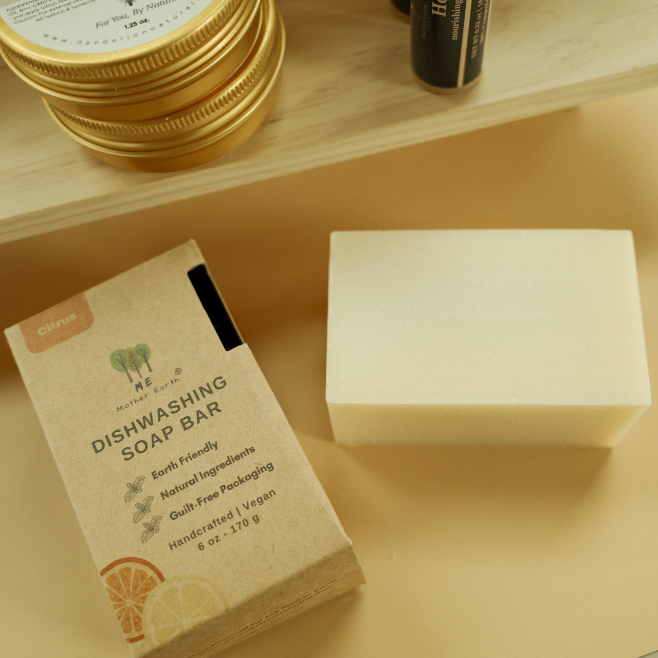 Zero Waste Dishwashing Soap Bar | Citrus