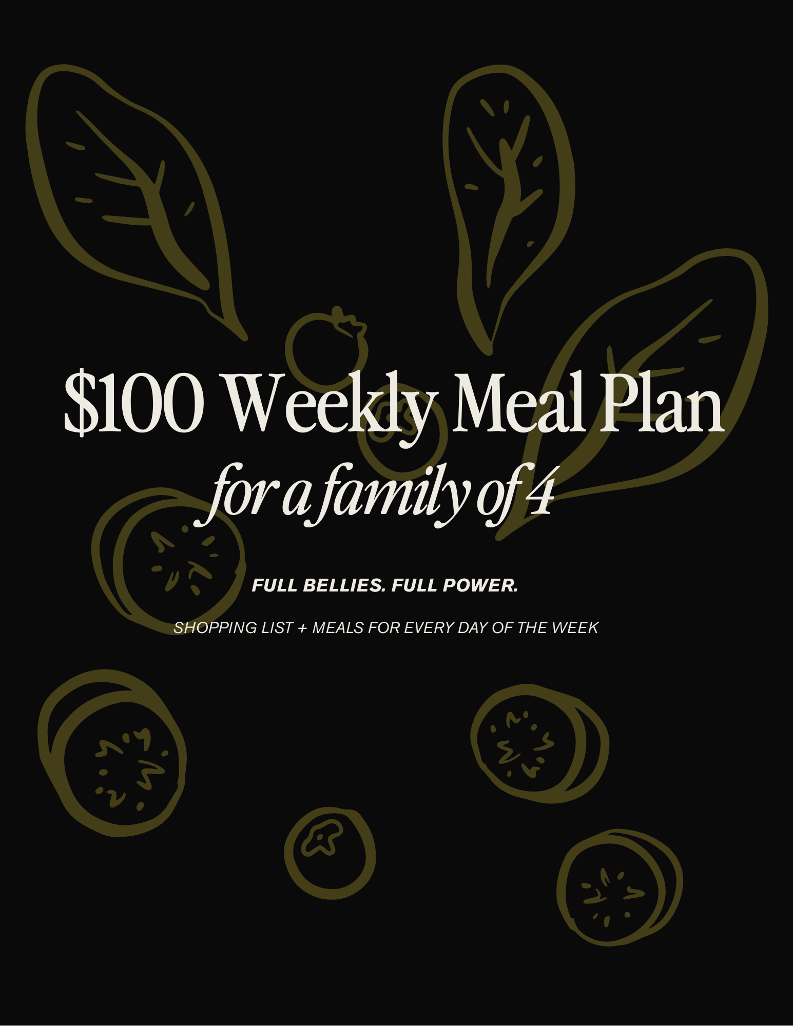 $100 Weekly Meal Plan