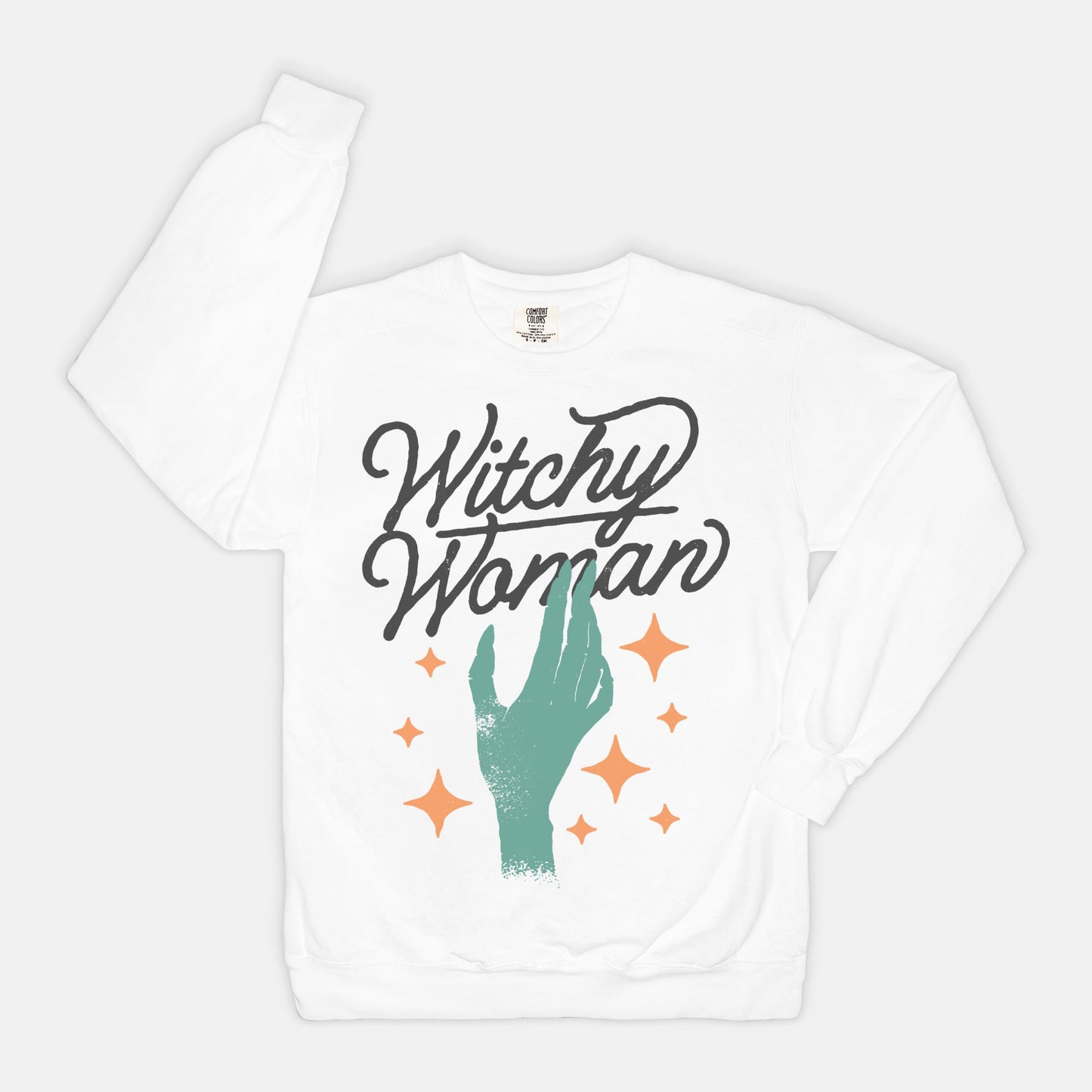 Witchy Woman Halloween Vintage Crew