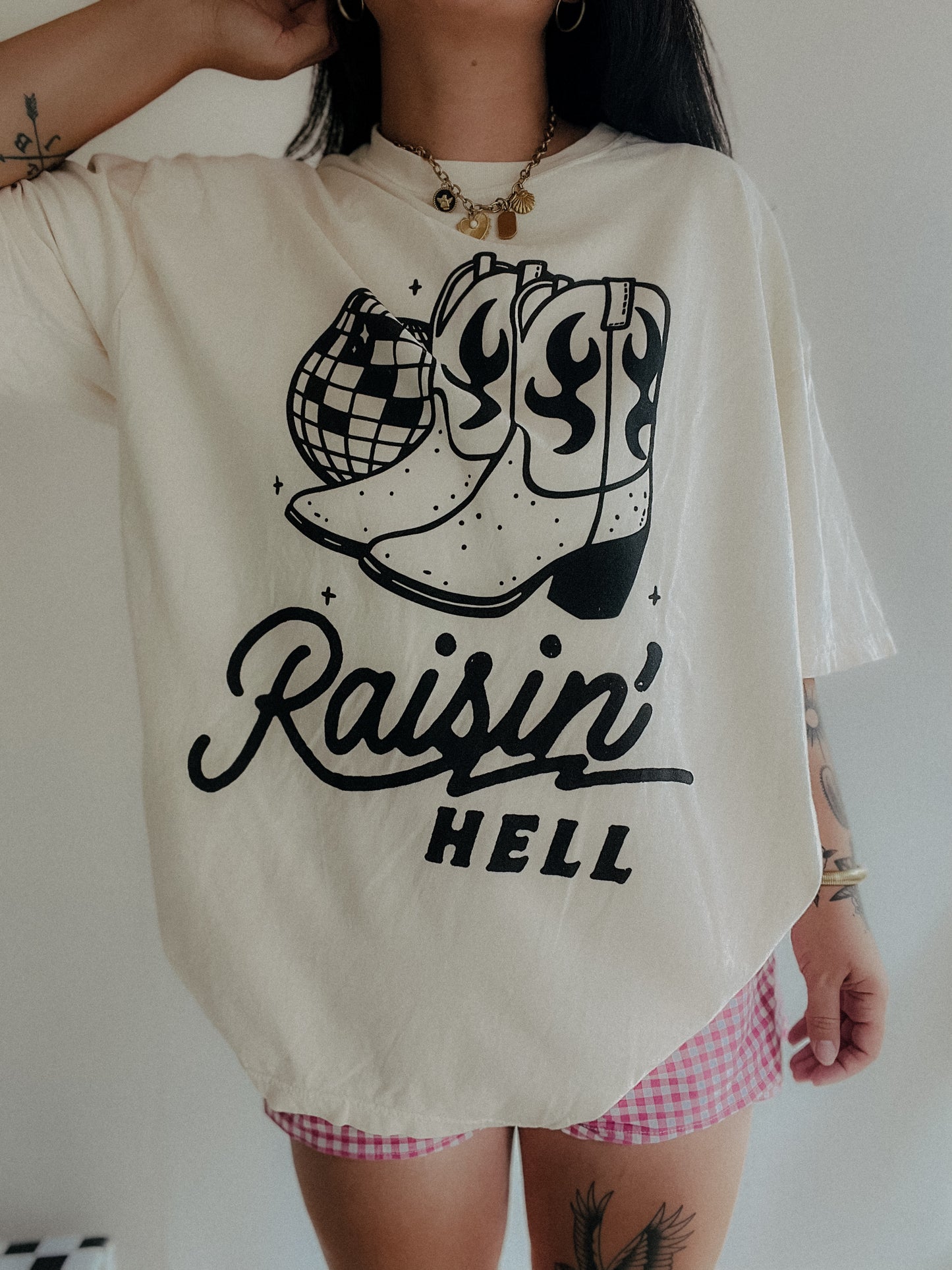 Raisin' Hell Disco Boot Tee