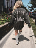 Happy Lil Thang Vintage Wash Crewneck