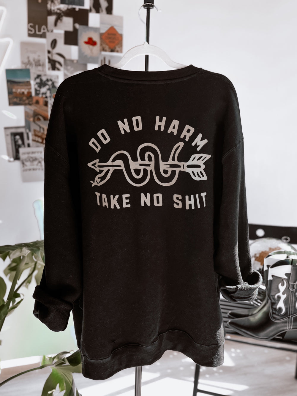 Do No Harm Take No Shit Crewneck