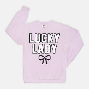 Lucky Lady Bow Vintage Wash Crew