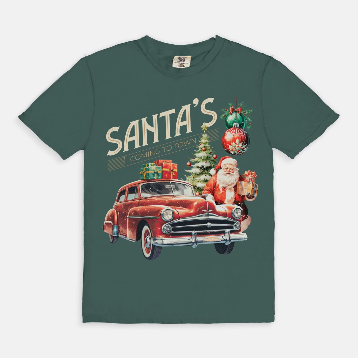 Santas Coming To Town Tee