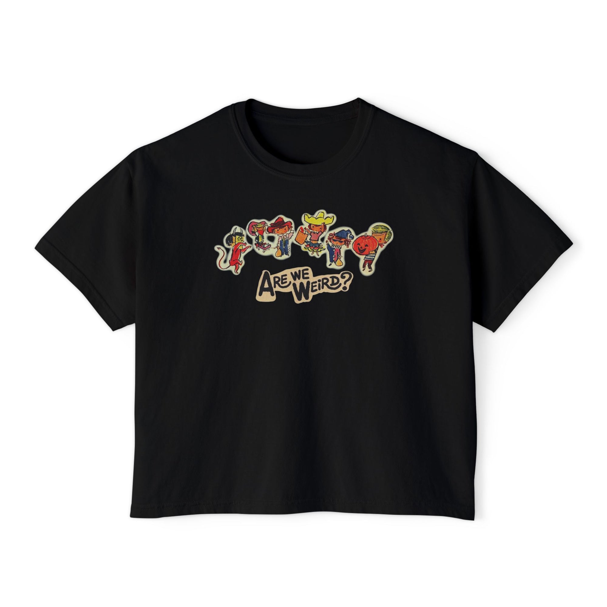 are we weird crop tee