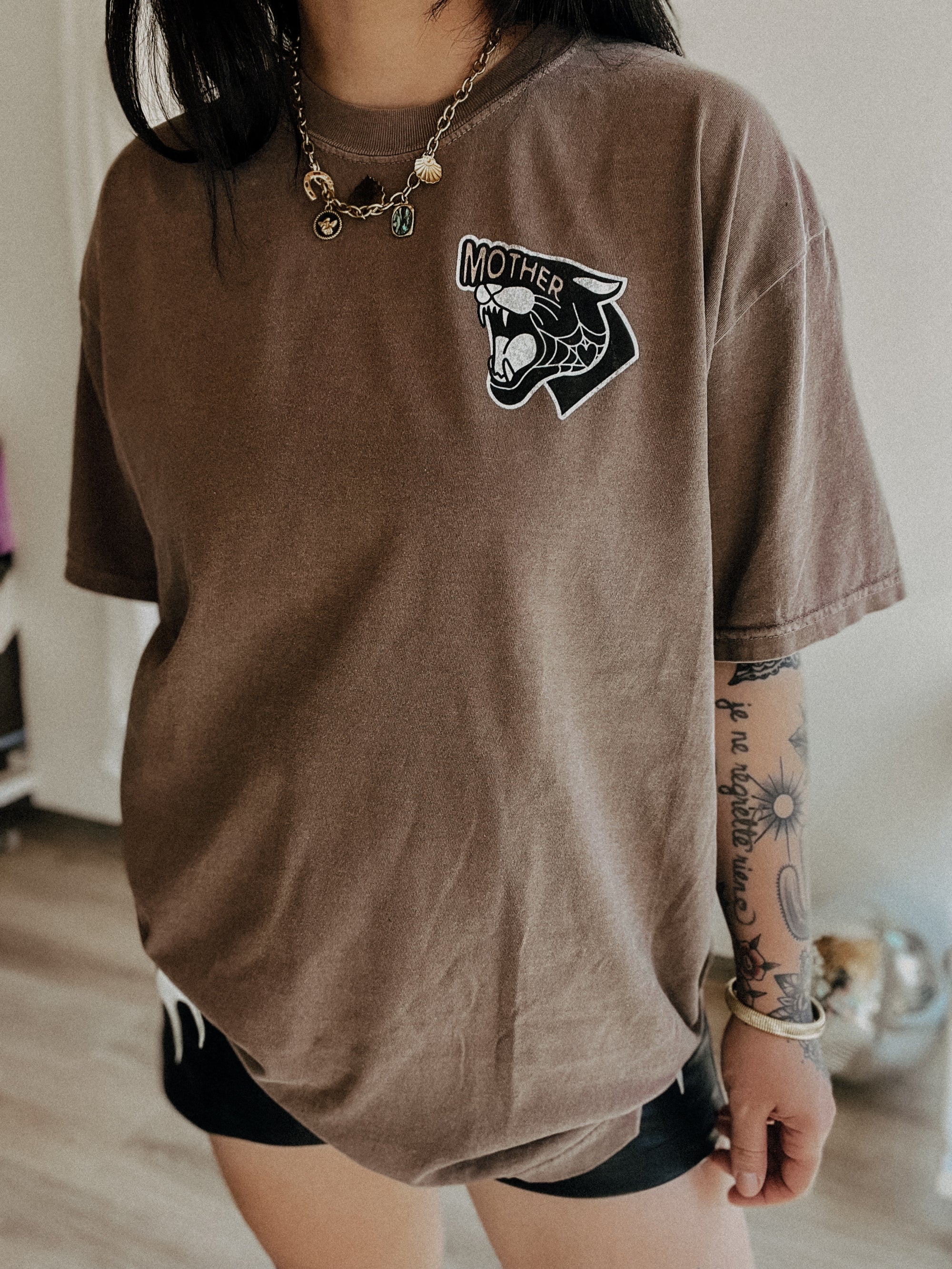 Mama Cat Back Print Tee