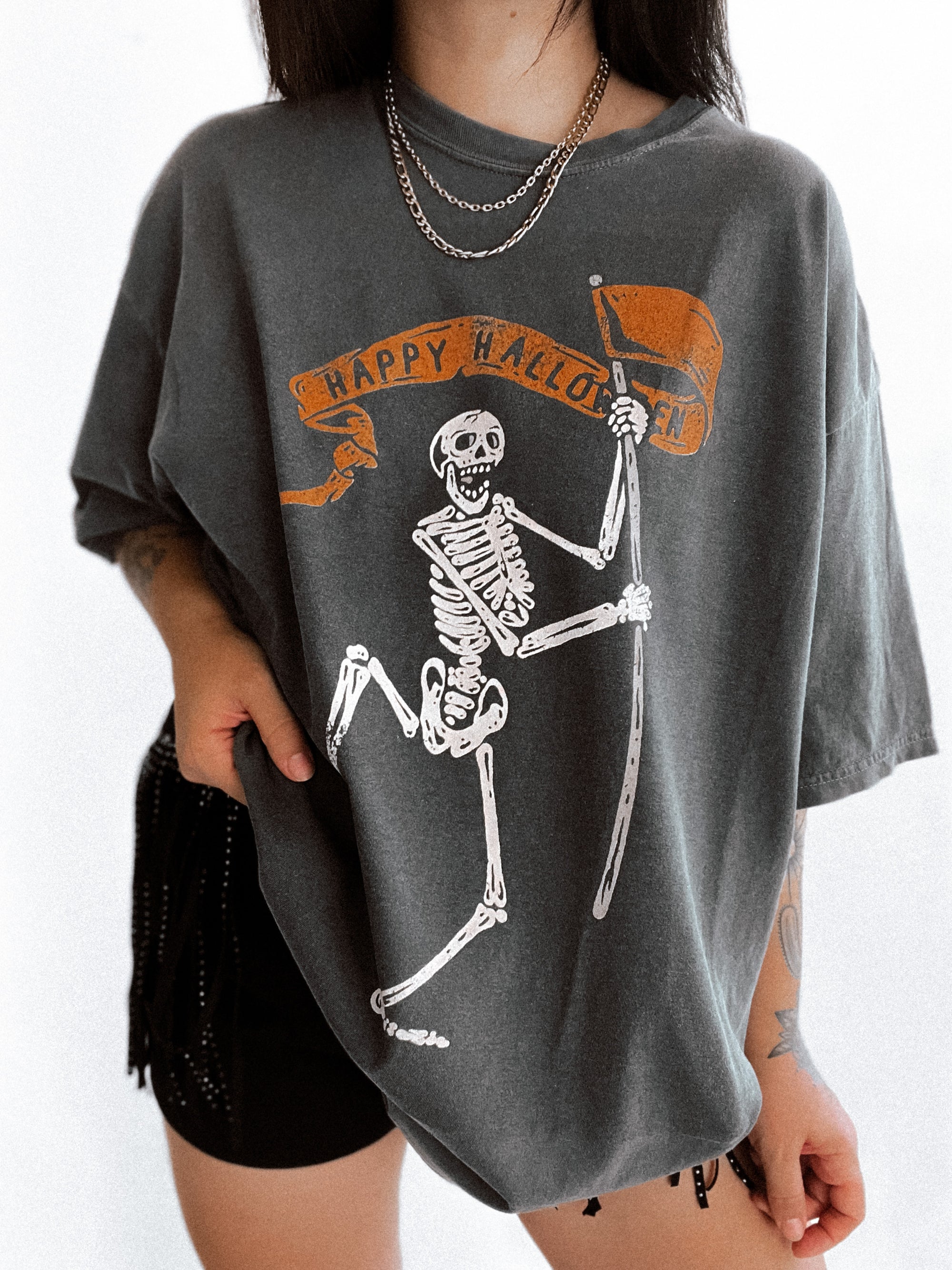 Happy Halloween Skelly Tee