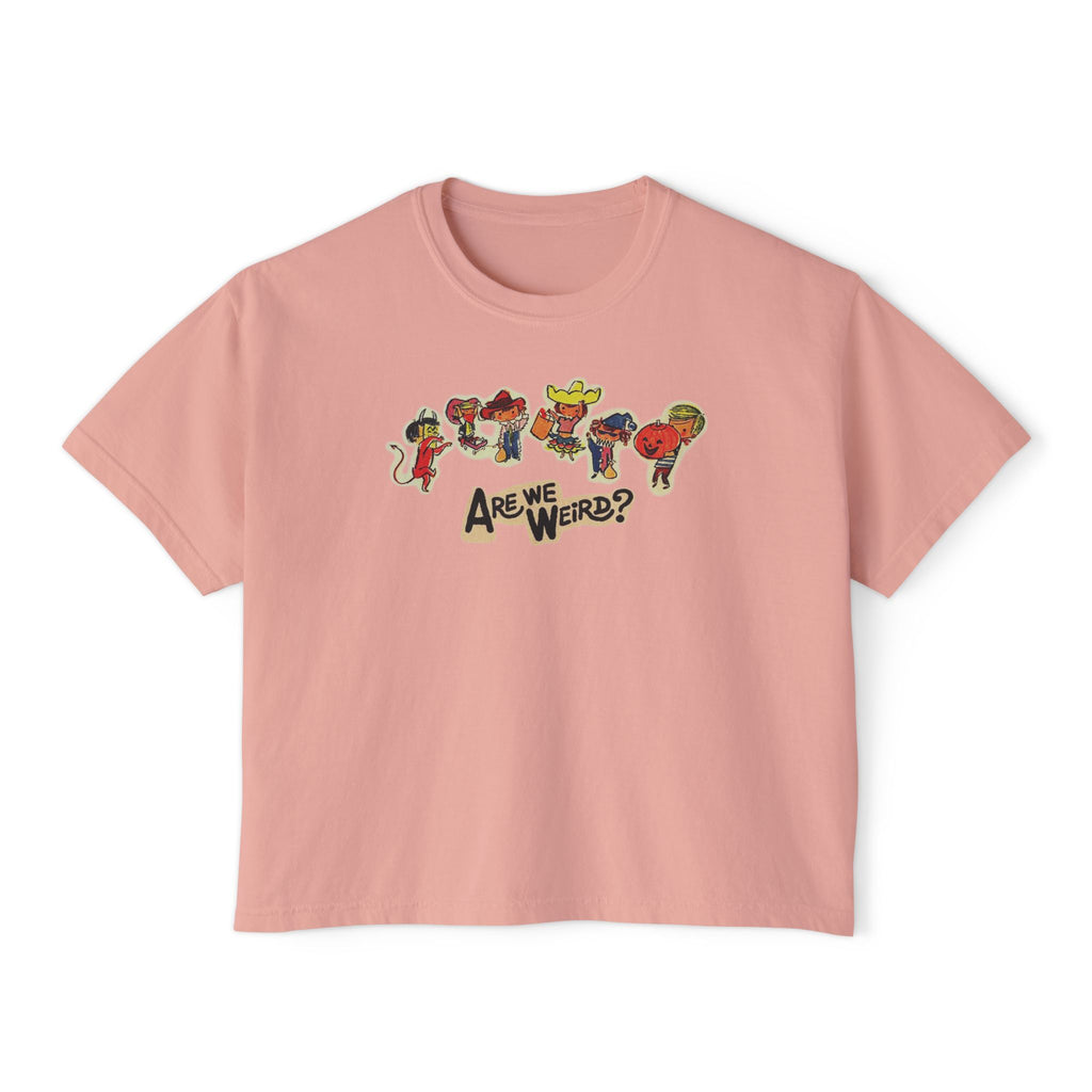 are we weird crop tee