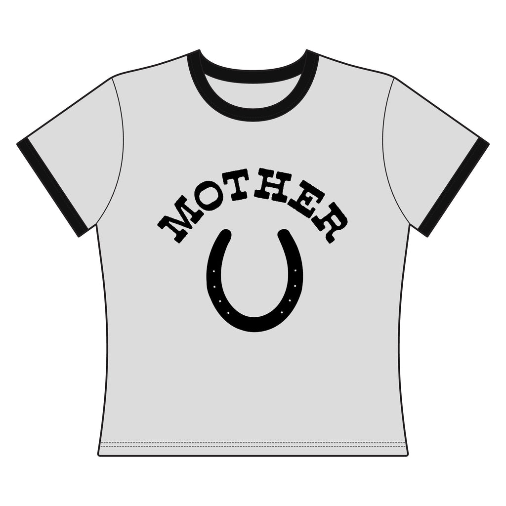 Mother Horseshoe Ringer Crop Tee