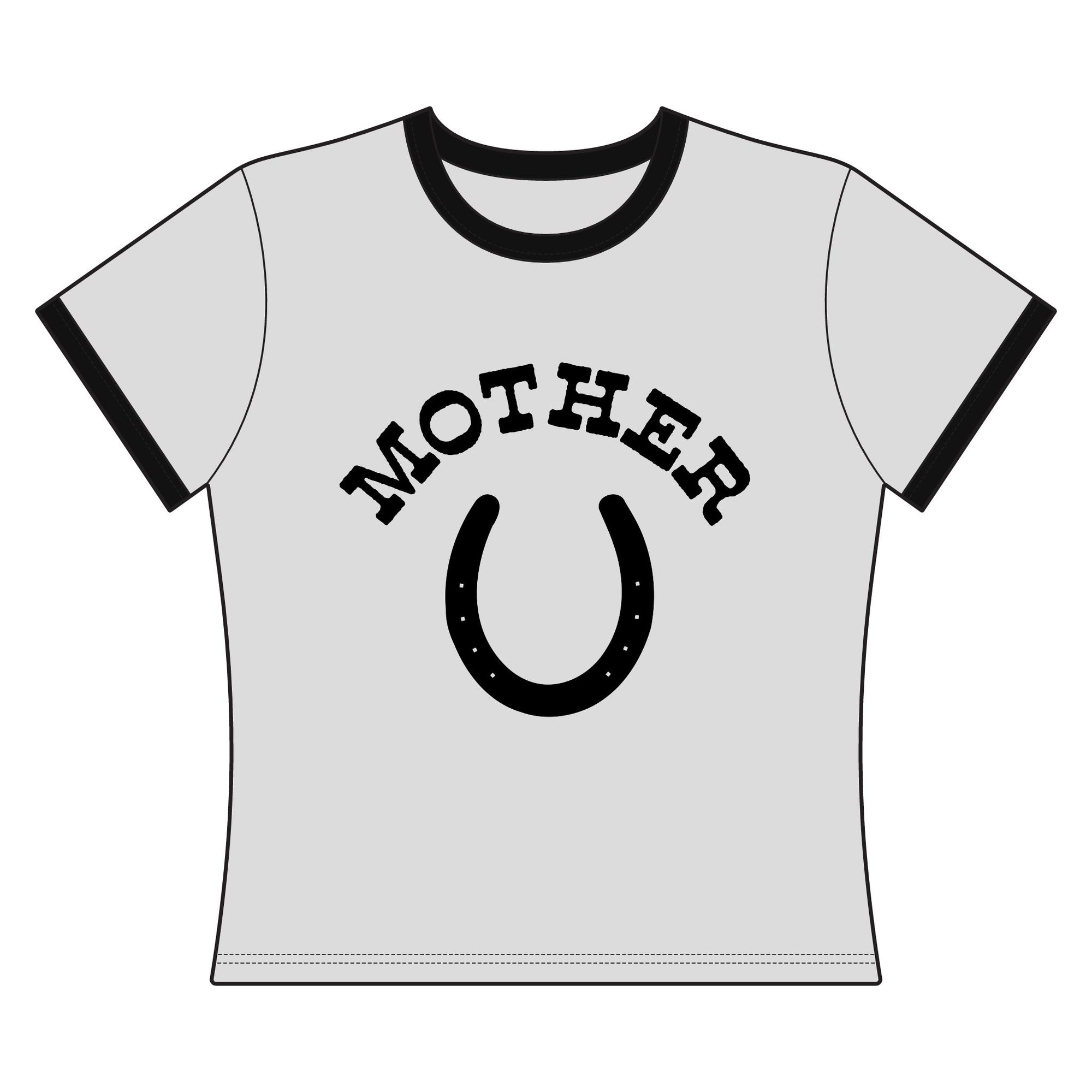 Mother Horseshoe Ringer Crop Tee