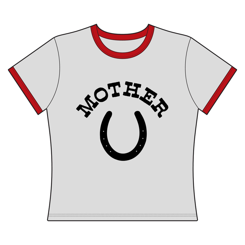 Mother Horseshoe Ringer Crop Tee