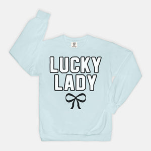 Lucky Lady Bow Vintage Wash Crew
