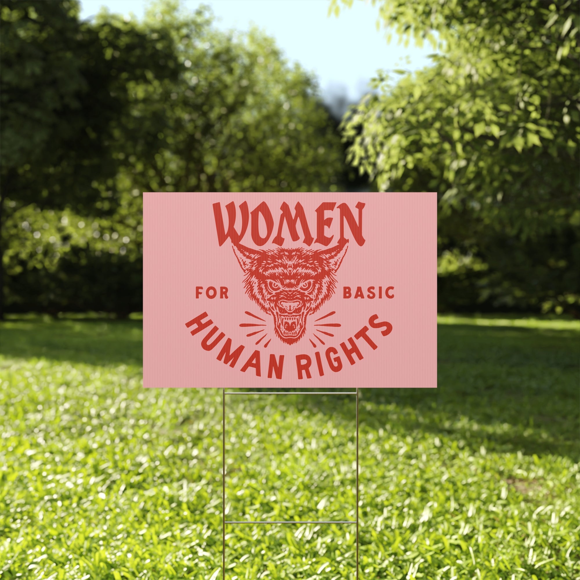 Women for basic human rights Yard Sign