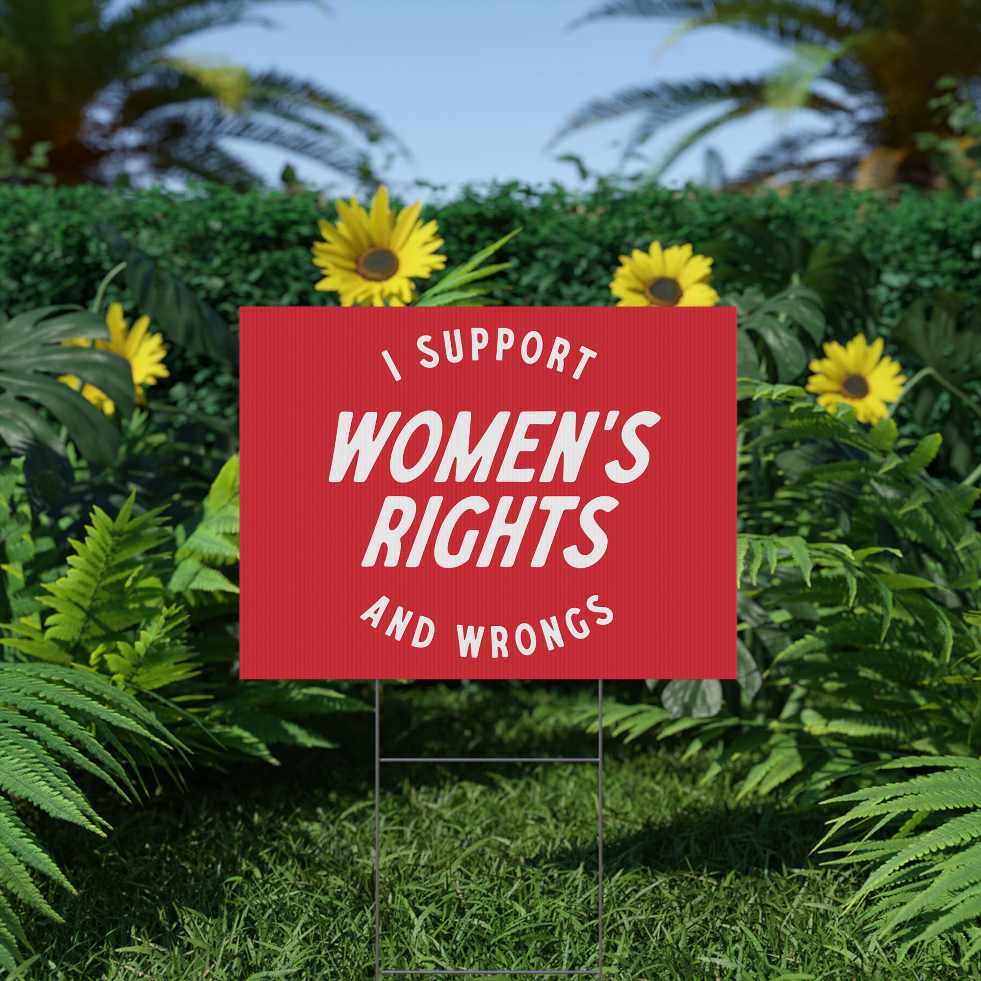 I support womens rights and wrongs sign