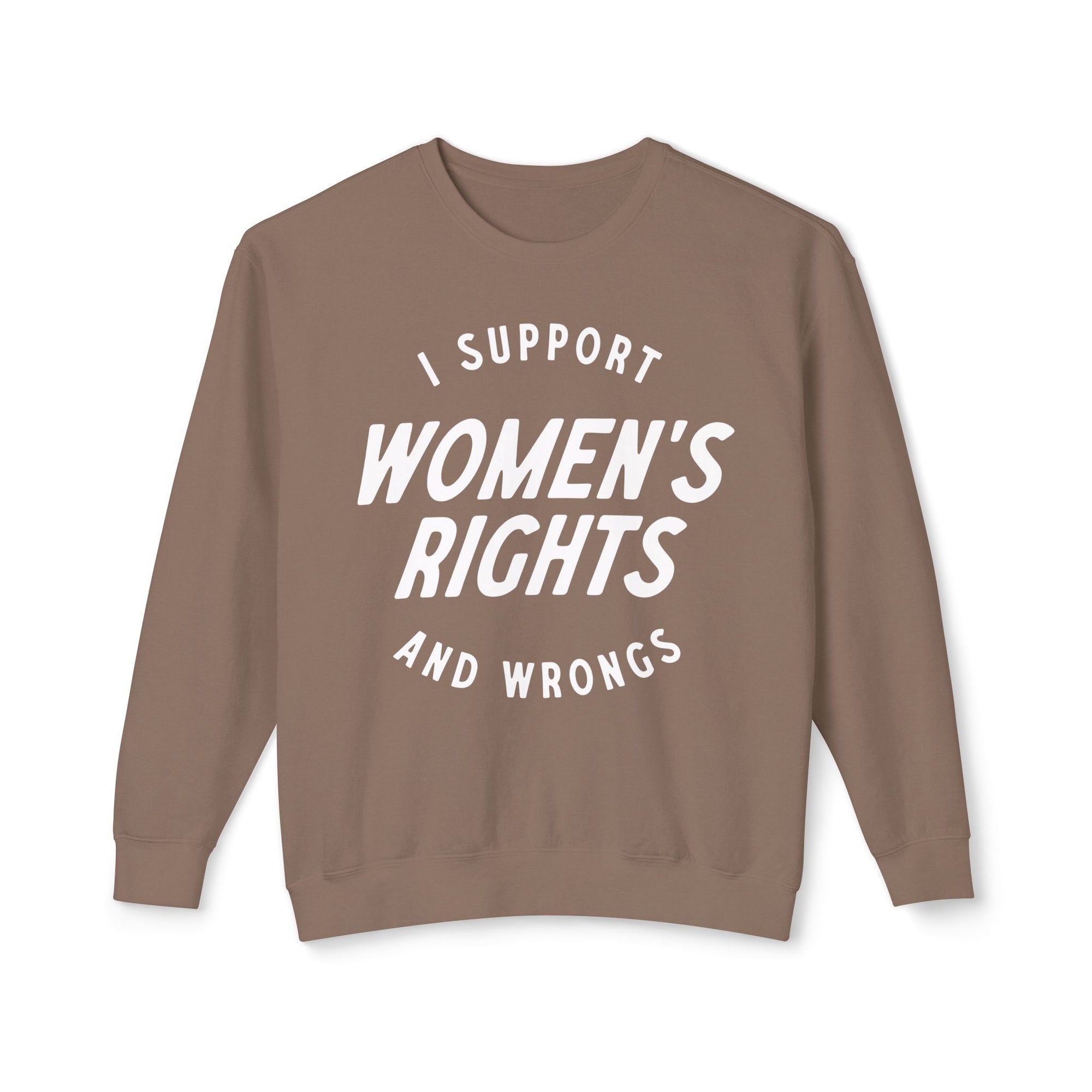 I Support Women's Rights and Wrongs Crewneck