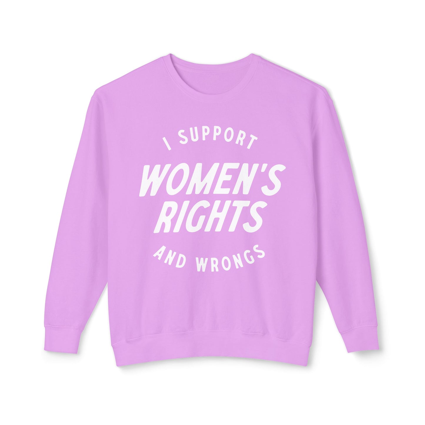 I Support Women's Rights and Wrongs Crewneck