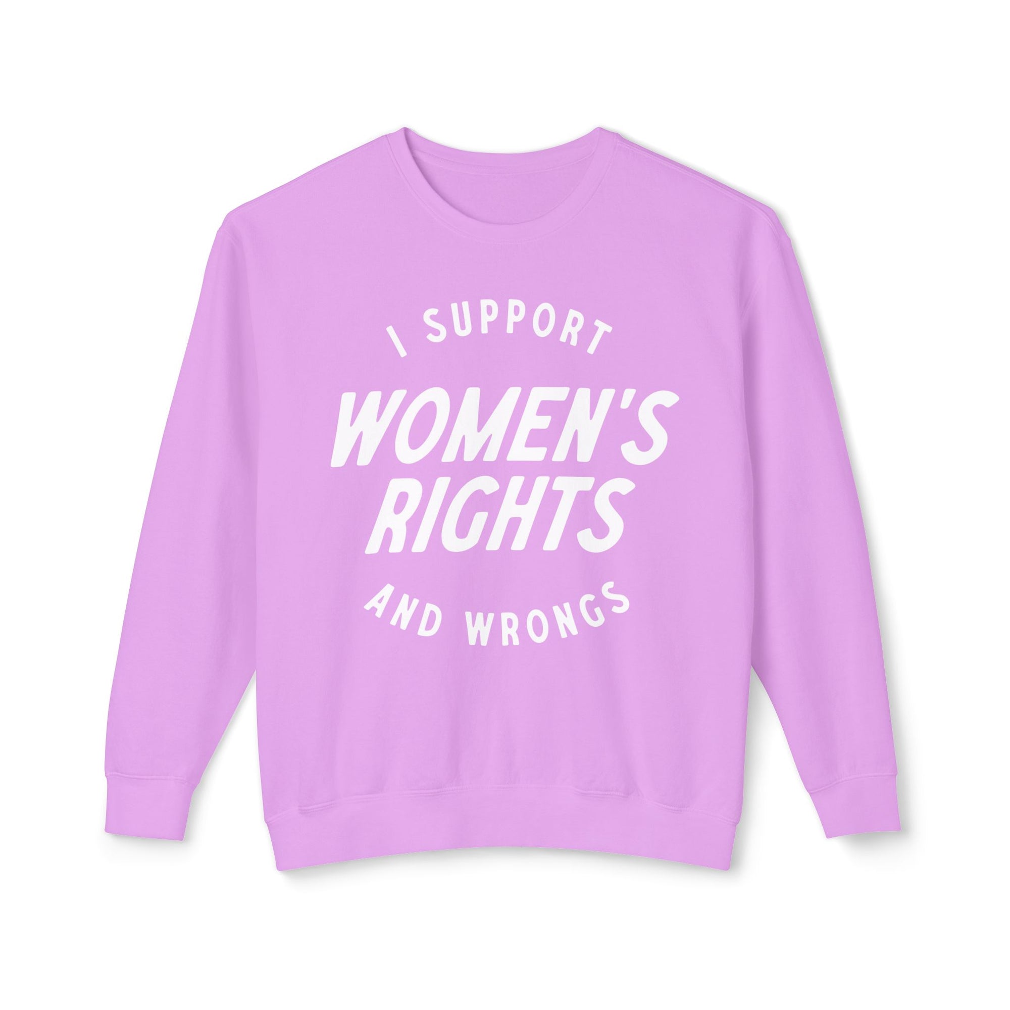 I Support Women's Rights and Wrongs Crewneck
