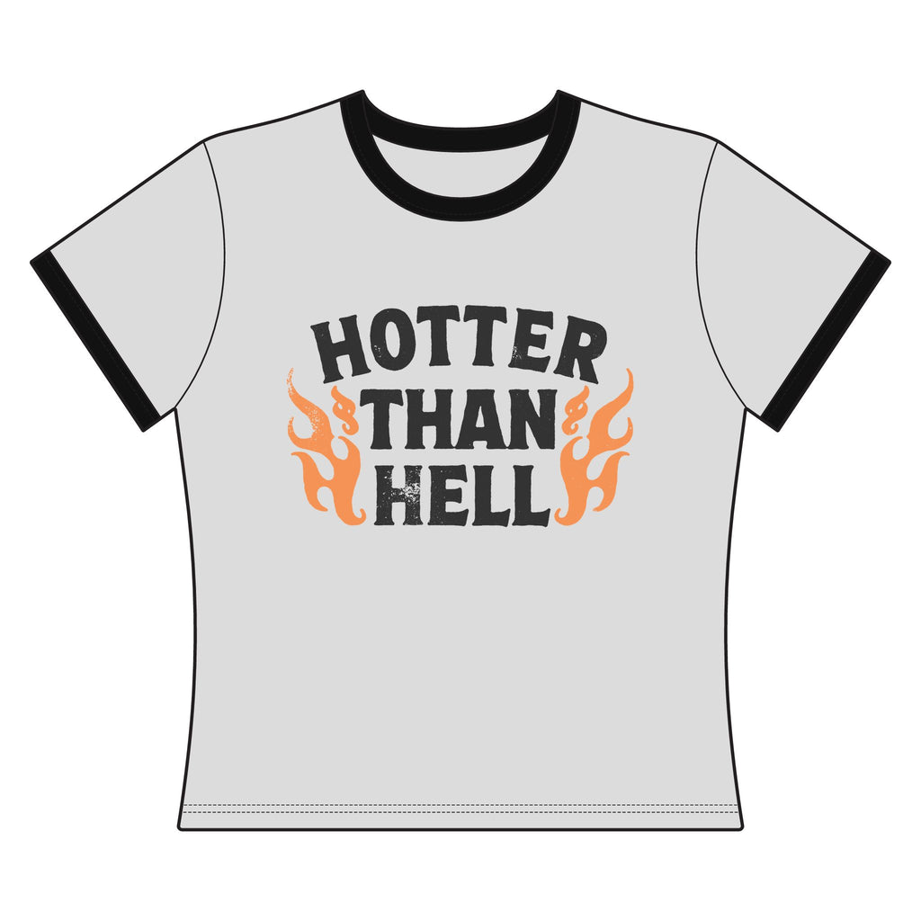 Hotter than Hell Cropped Ringer