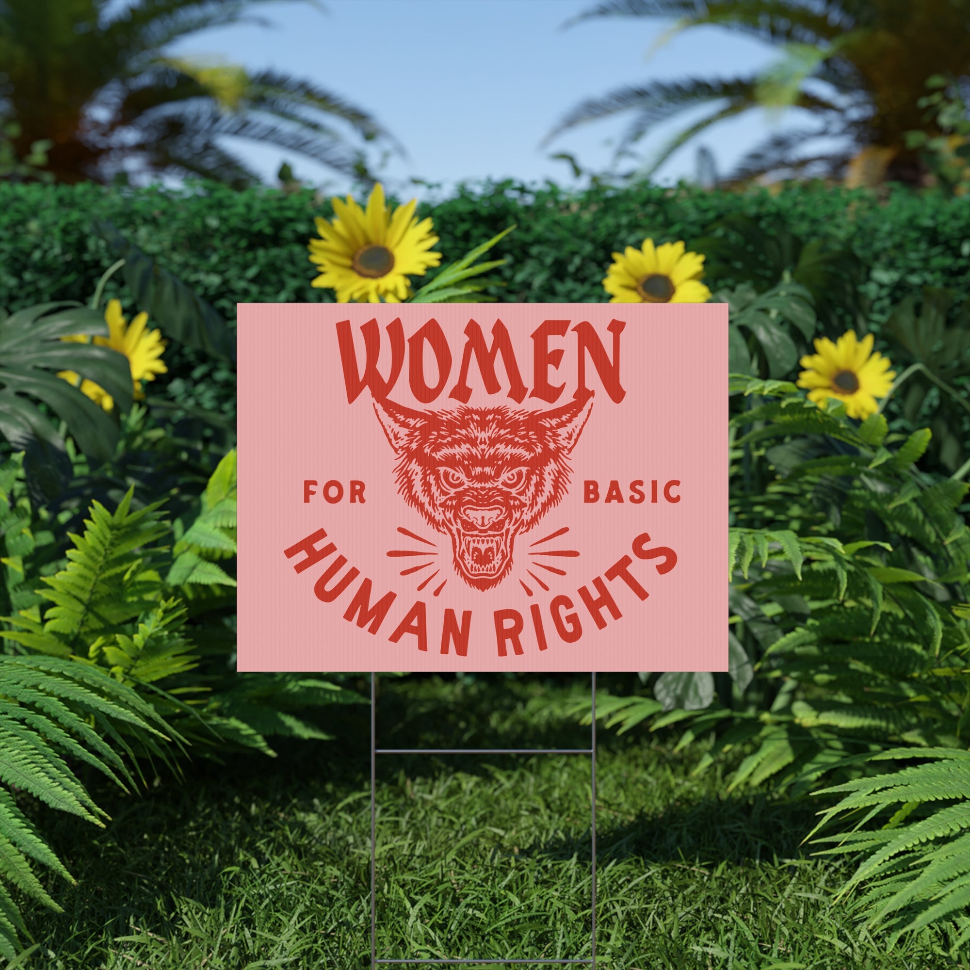 Women for basic human rights Yard Sign