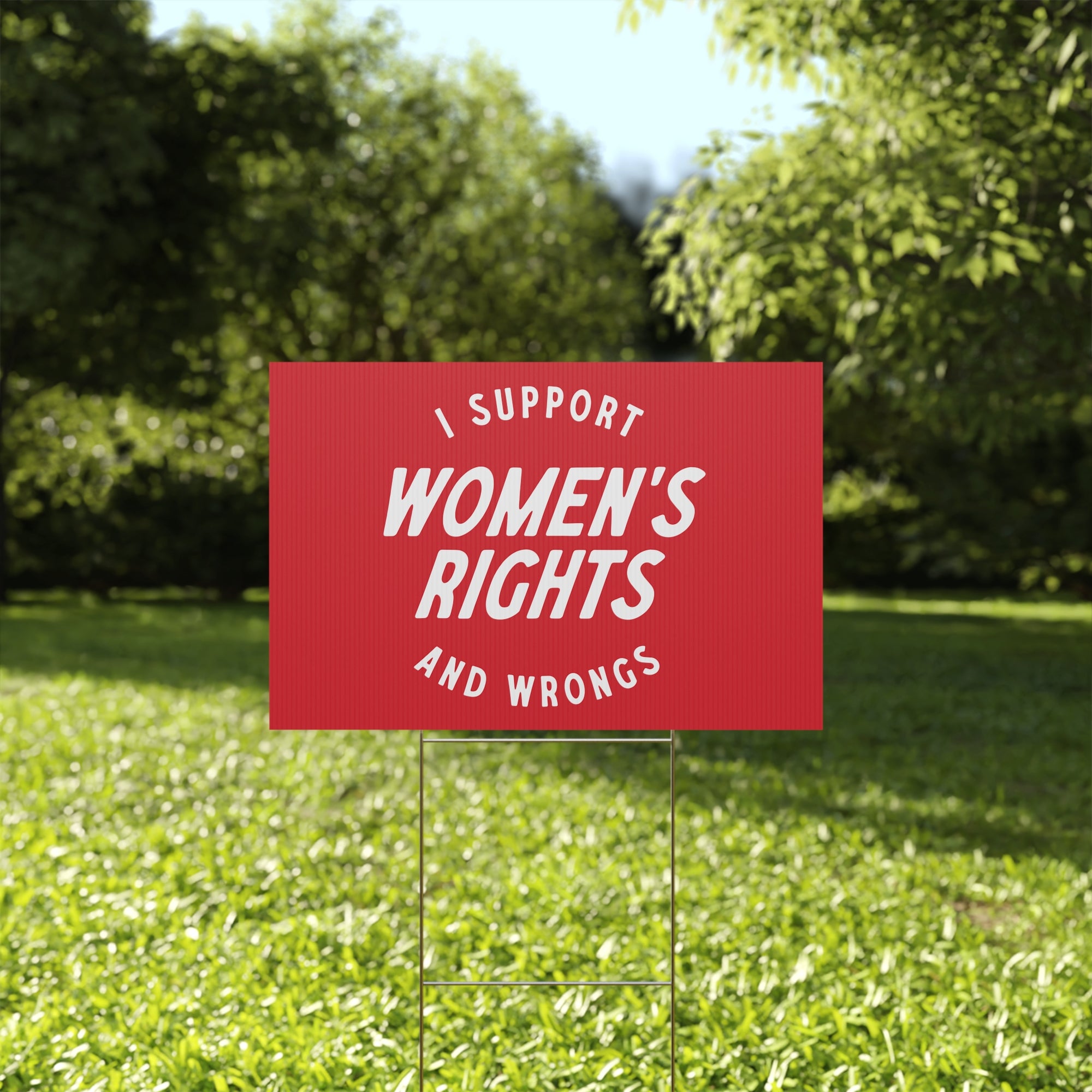 I support womens rights and wrongs sign
