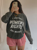 I Support Women's Rights and Wrongs Crewneck