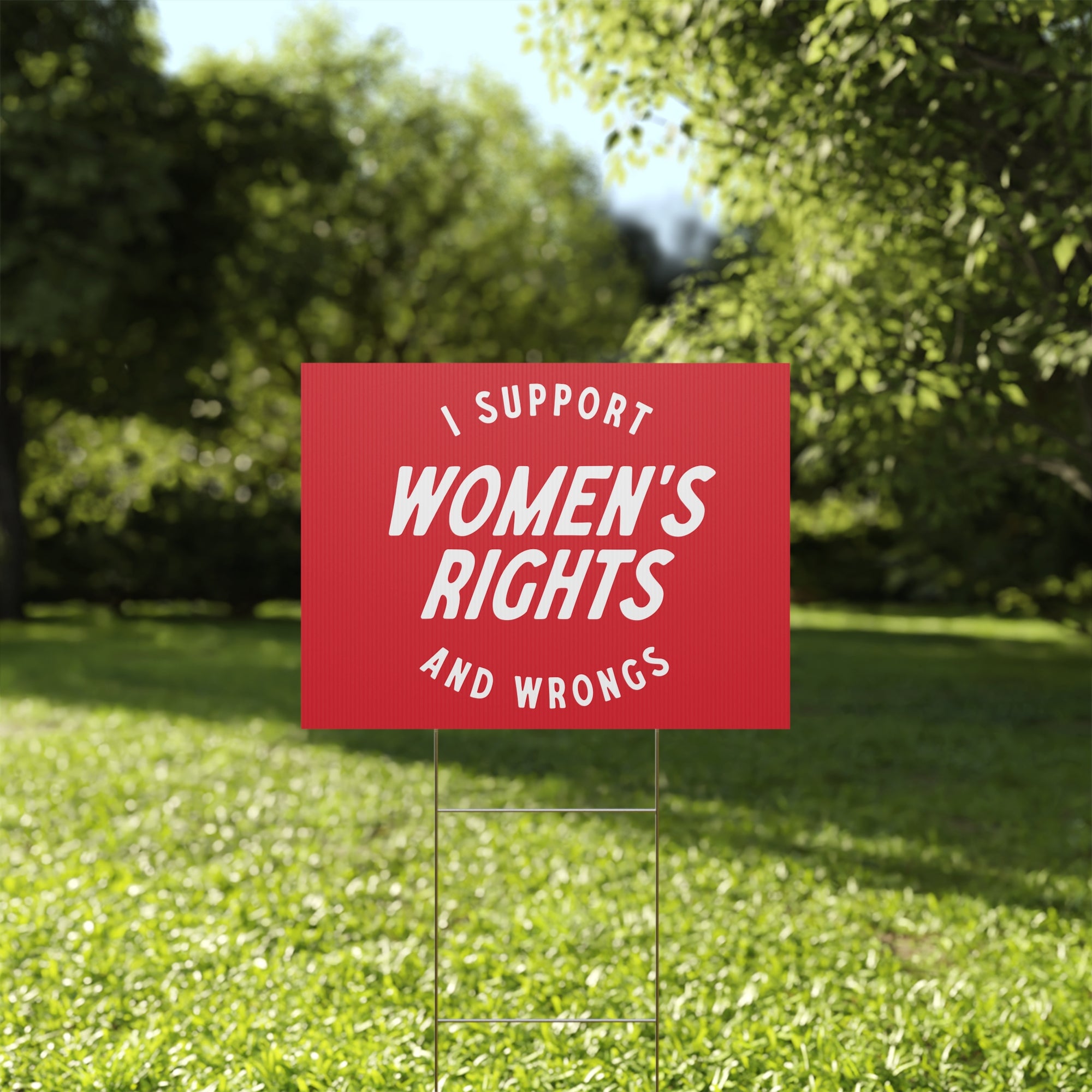 I support womens rights and wrongs sign