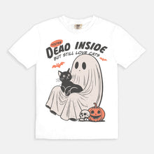 Load image into Gallery viewer, Dead Inside But Love Cats Halloween Tee
