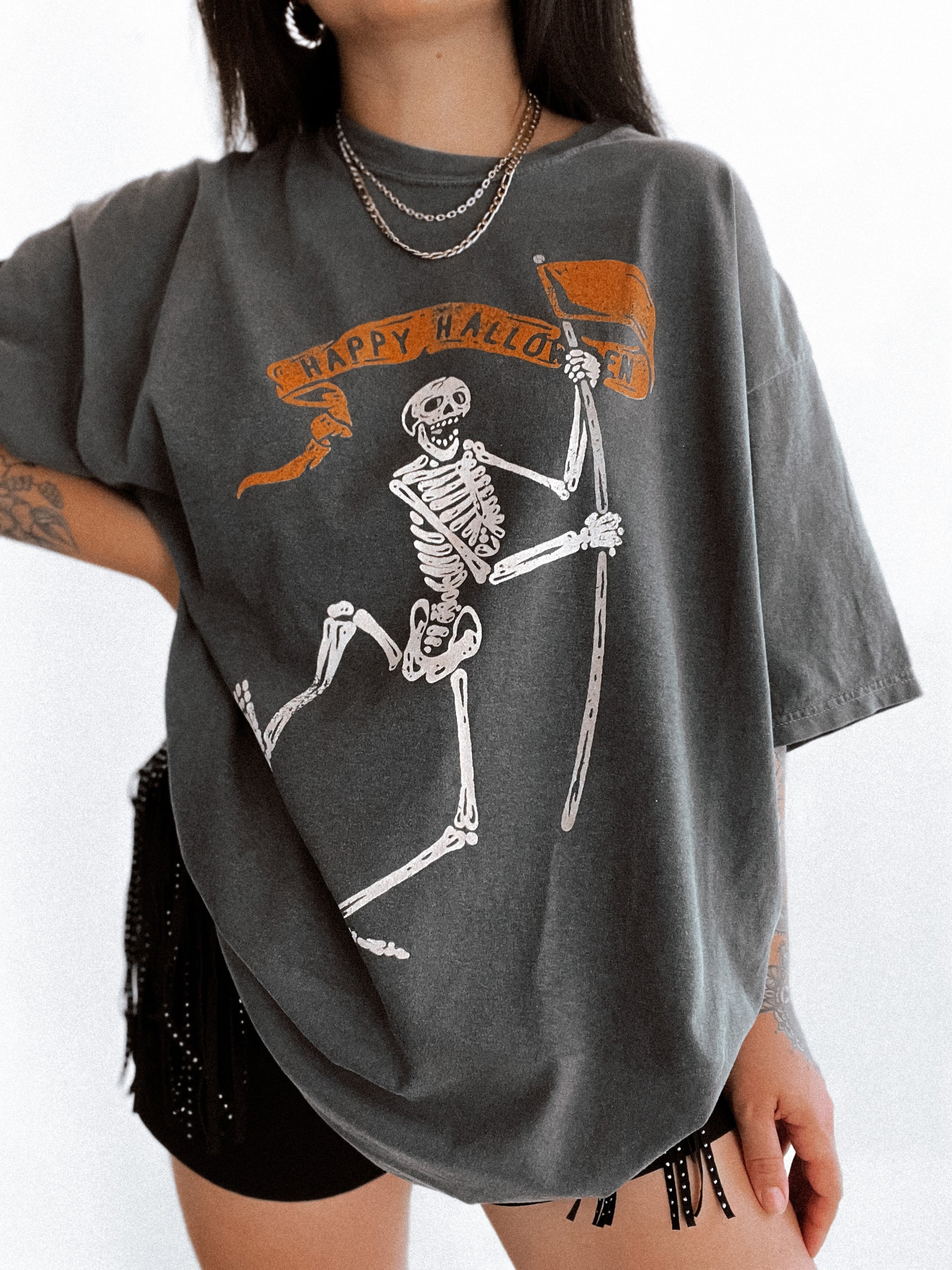 Happy Halloween Skelly Tee