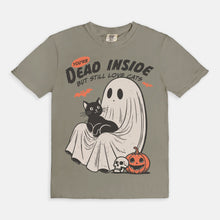 Load image into Gallery viewer, Dead Inside But Love Cats Halloween Tee
