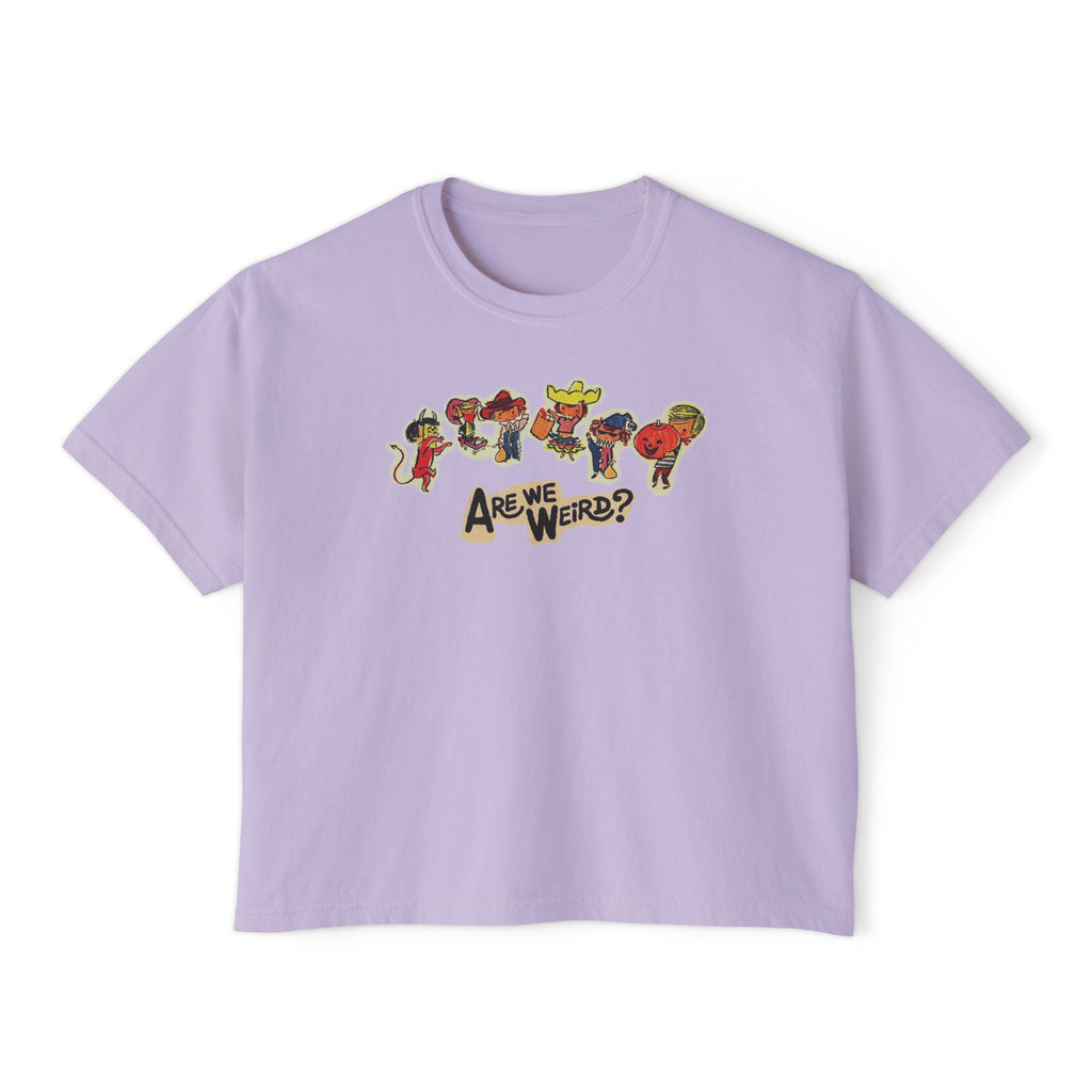 are we weird crop tee