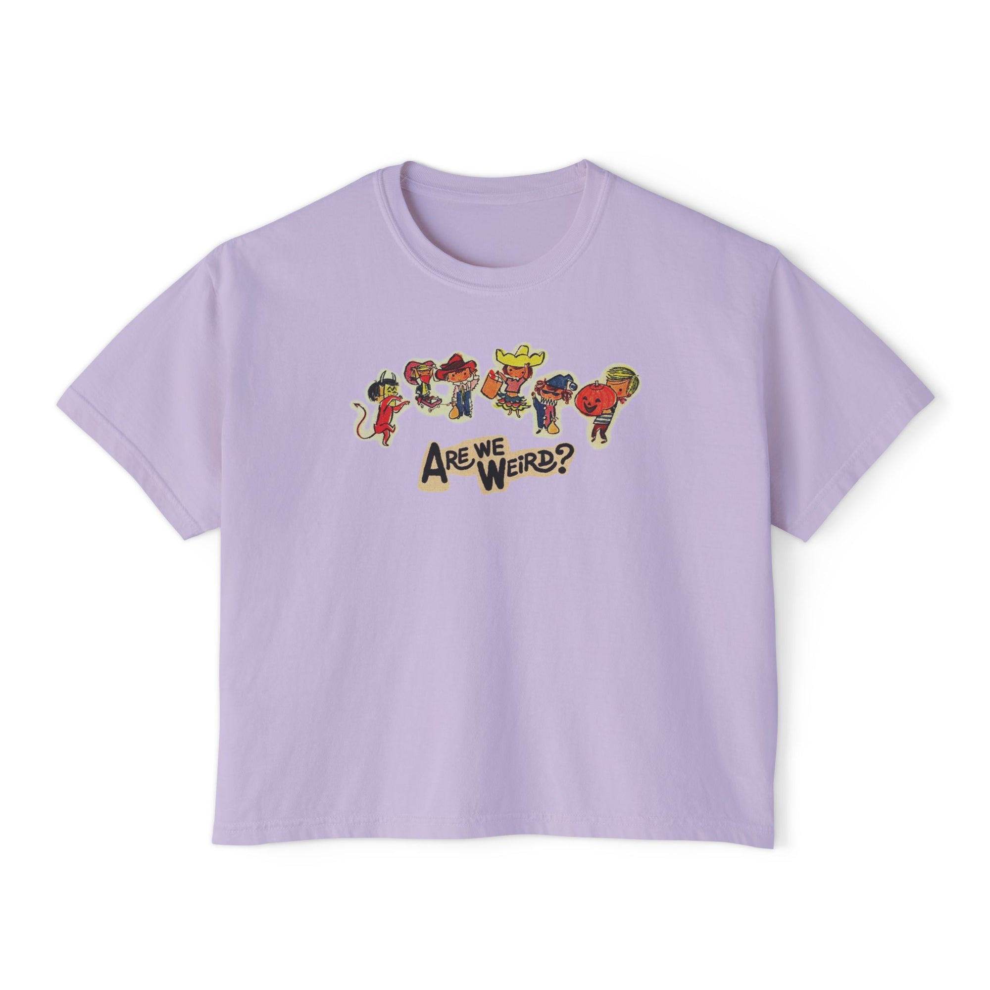 are we weird crop tee