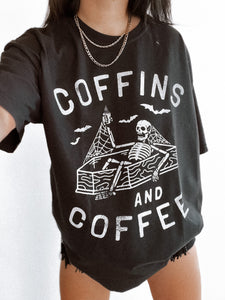 Coffins and Coffee Tee