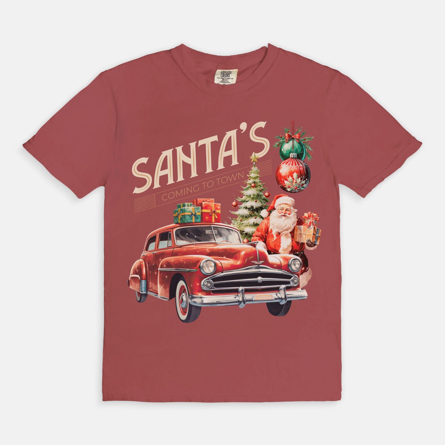 Santas Coming To Town Tee