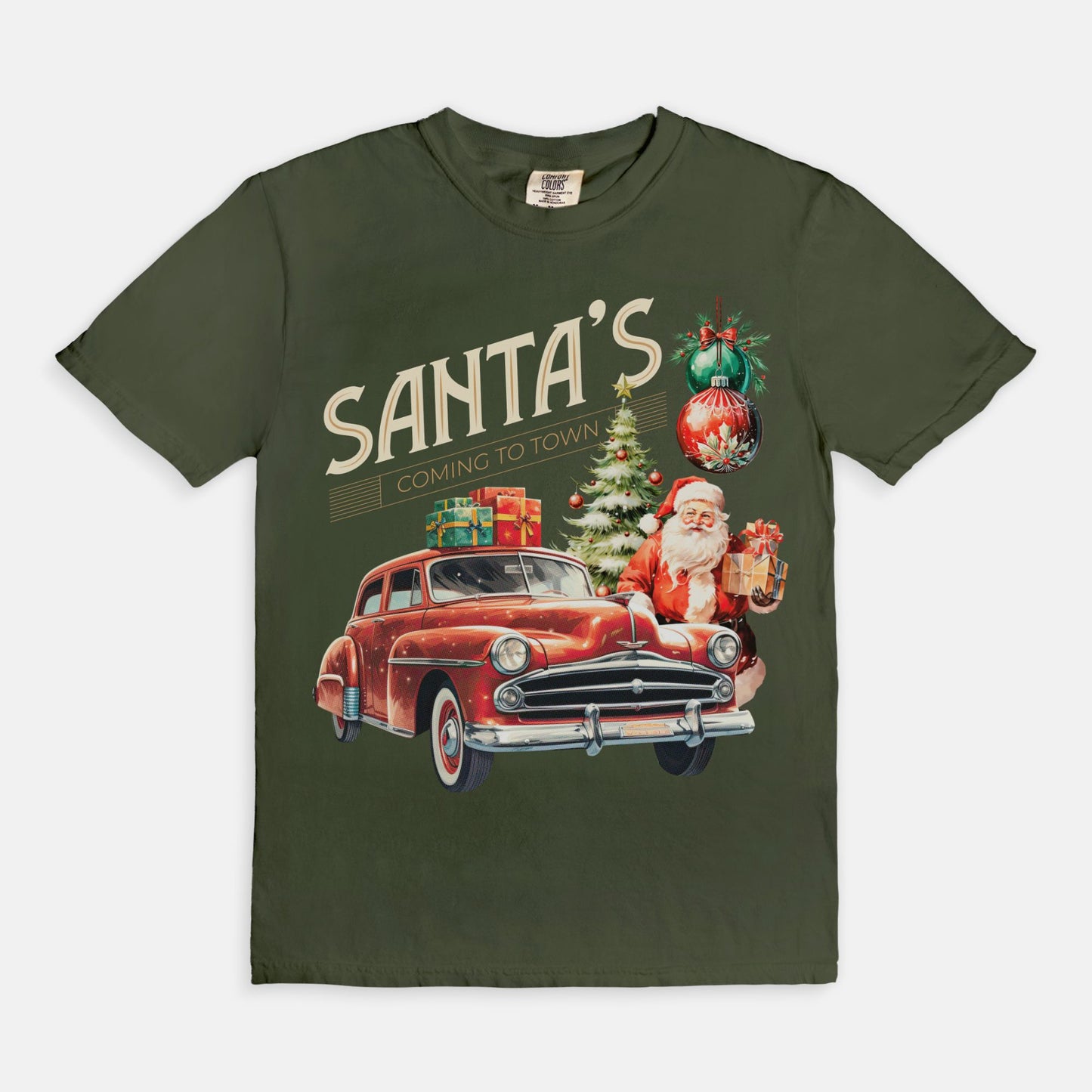 Santas Coming To Town Tee