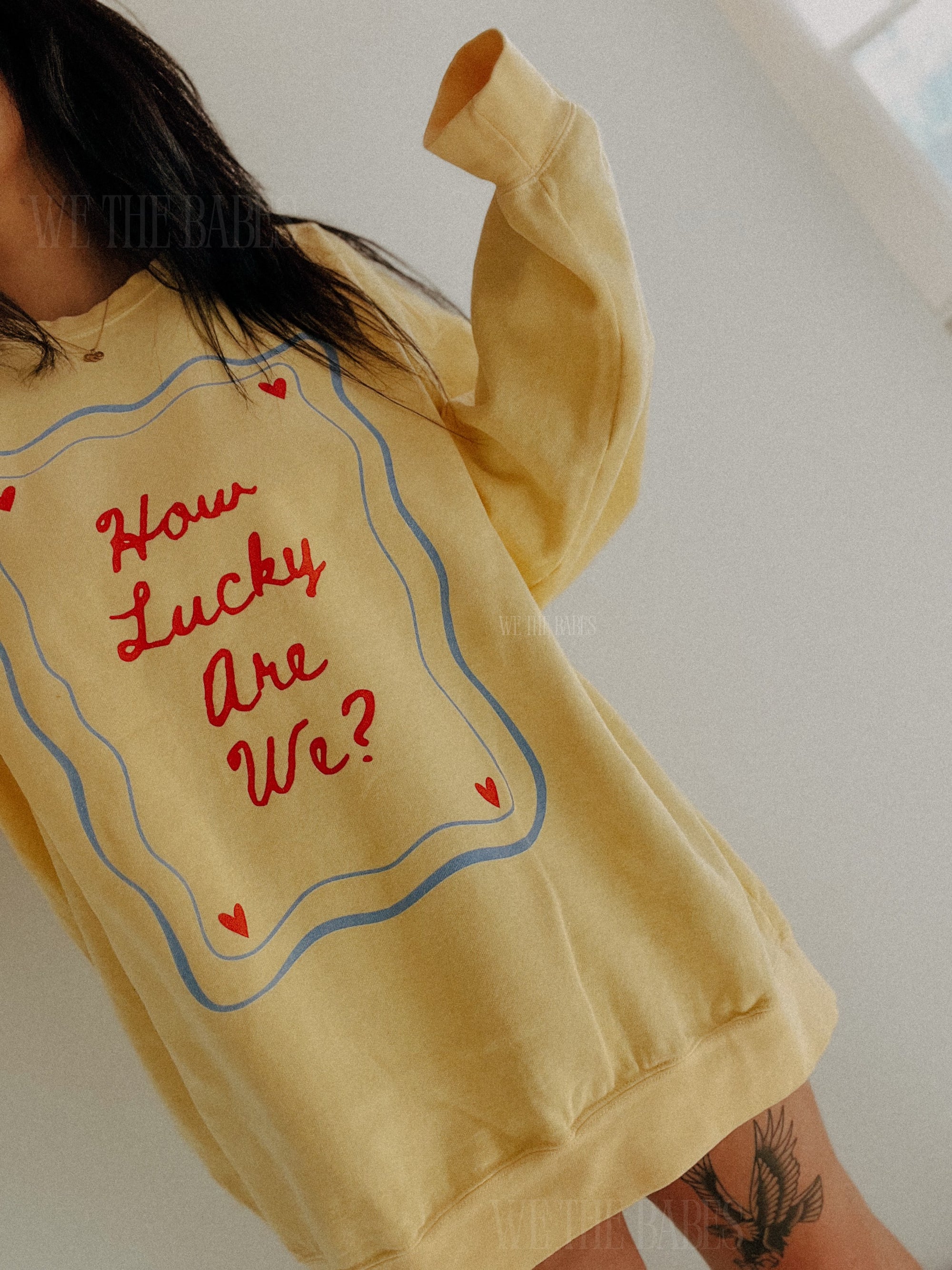 How Lucky Are We Vintage Crewneck