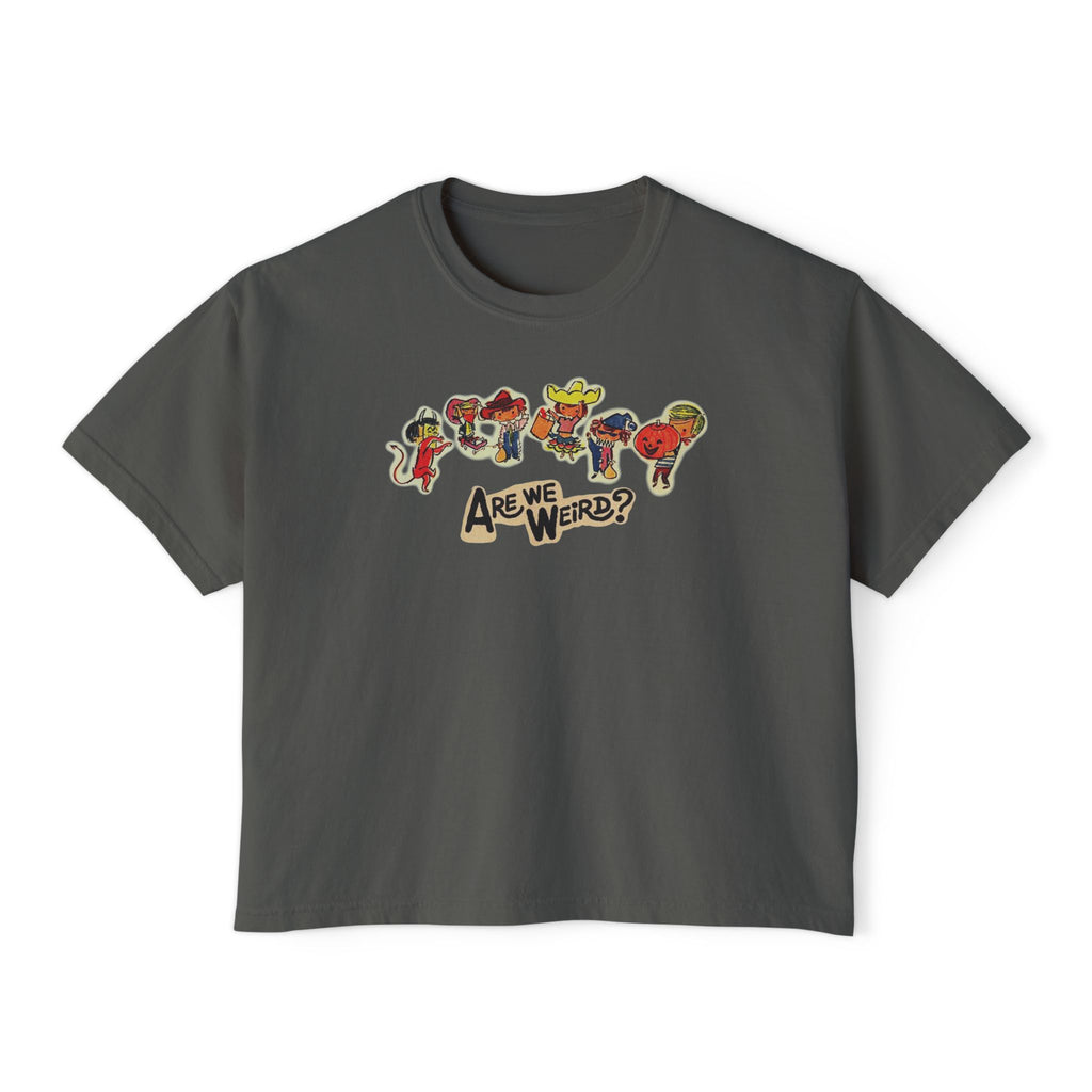 are we weird crop tee