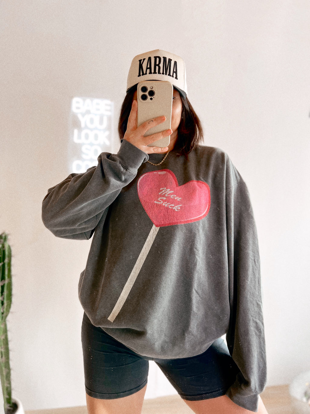 Men Suck Vintage Wash Crewneck