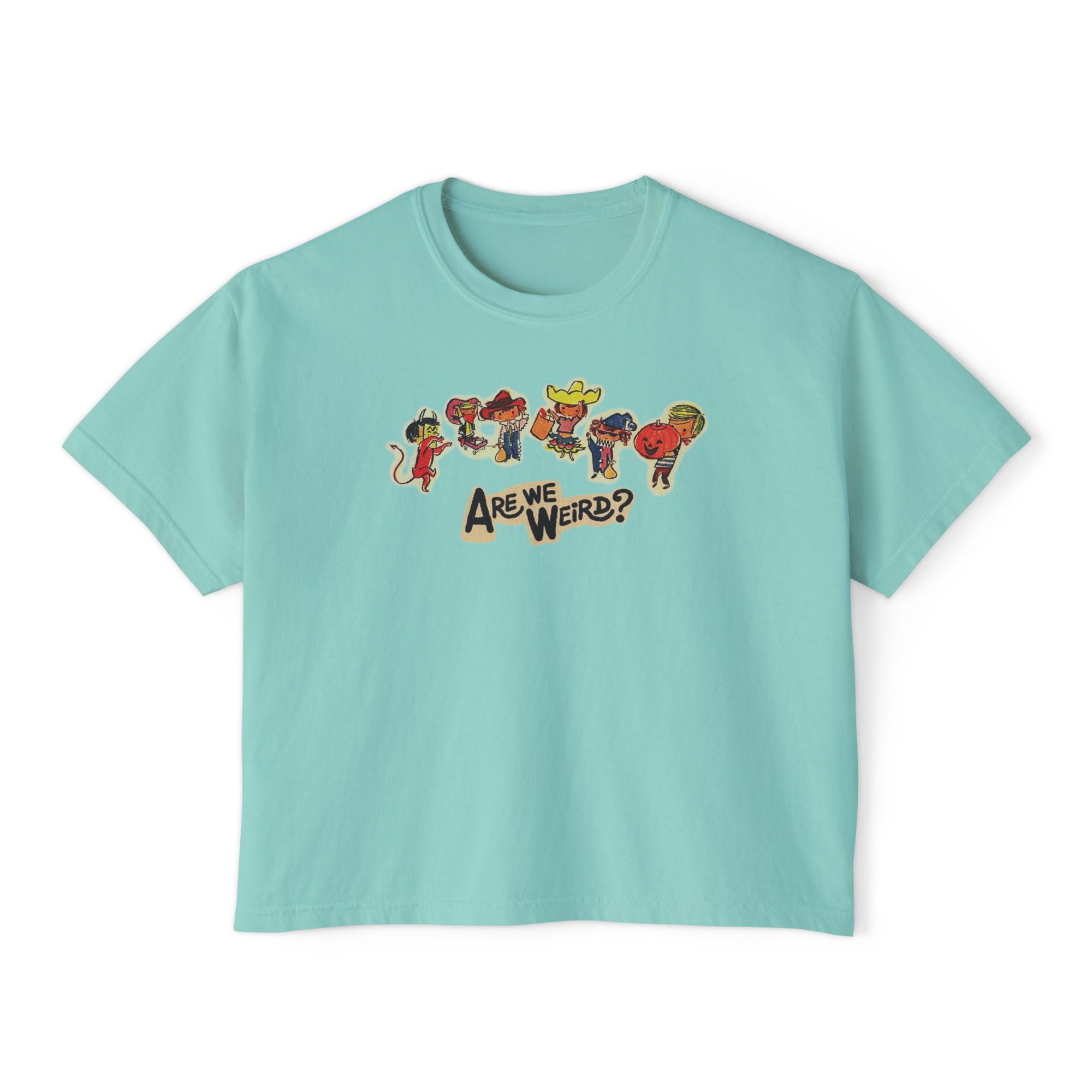 are we weird crop tee