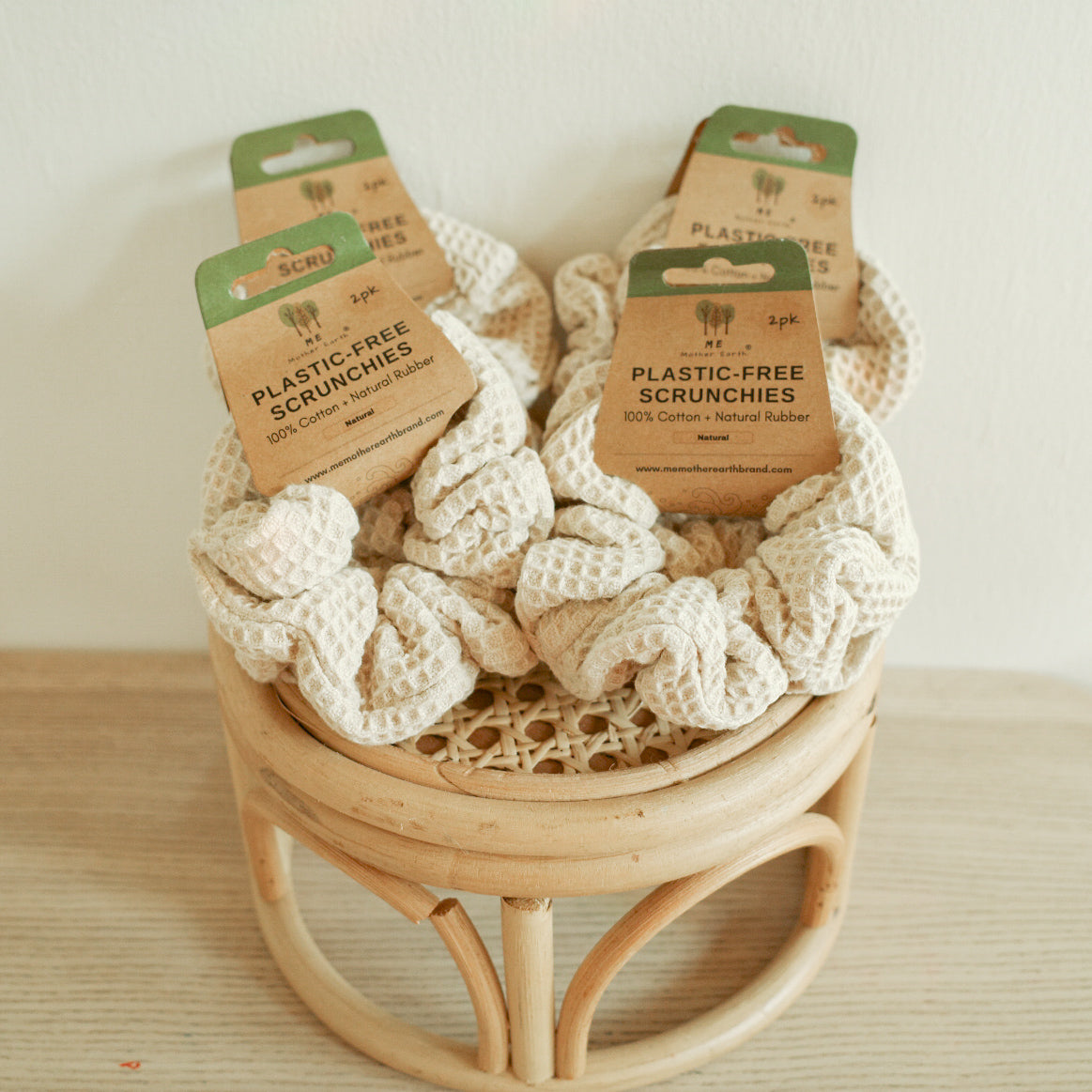 Plastic Free Scrunchies - 2 Pack | Natural