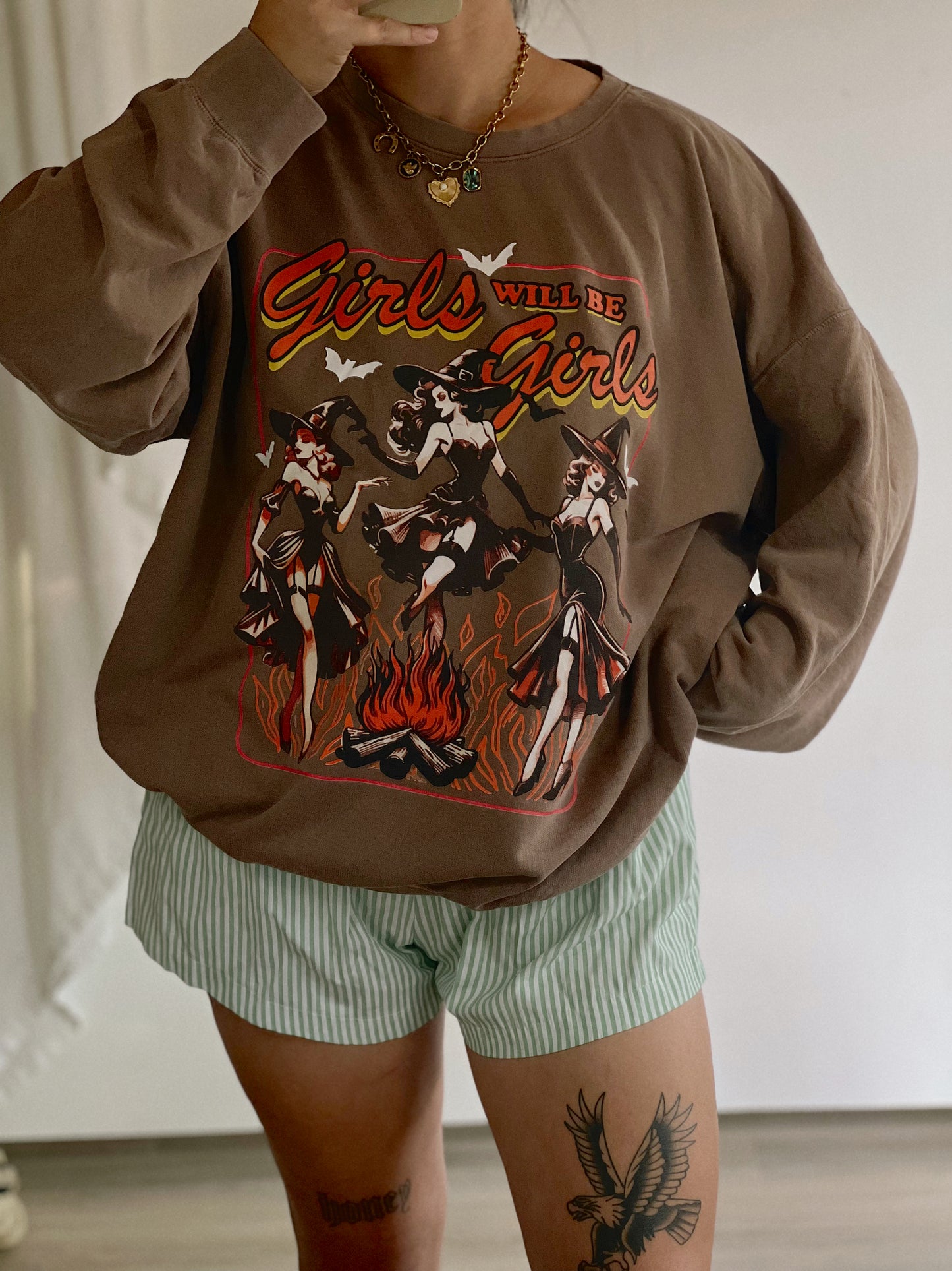 Girls Will Be Girls Witch Crewneck