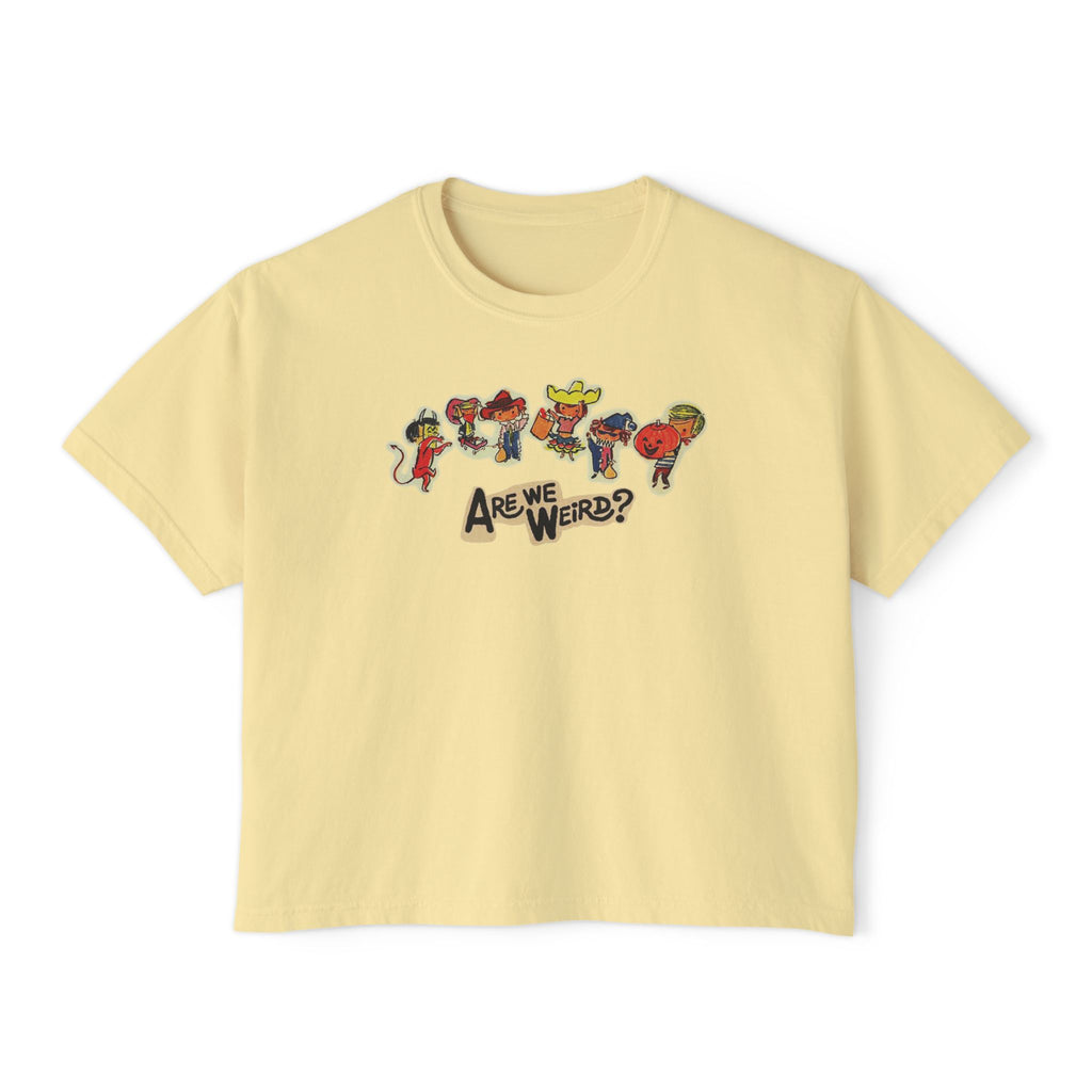 are we weird crop tee
