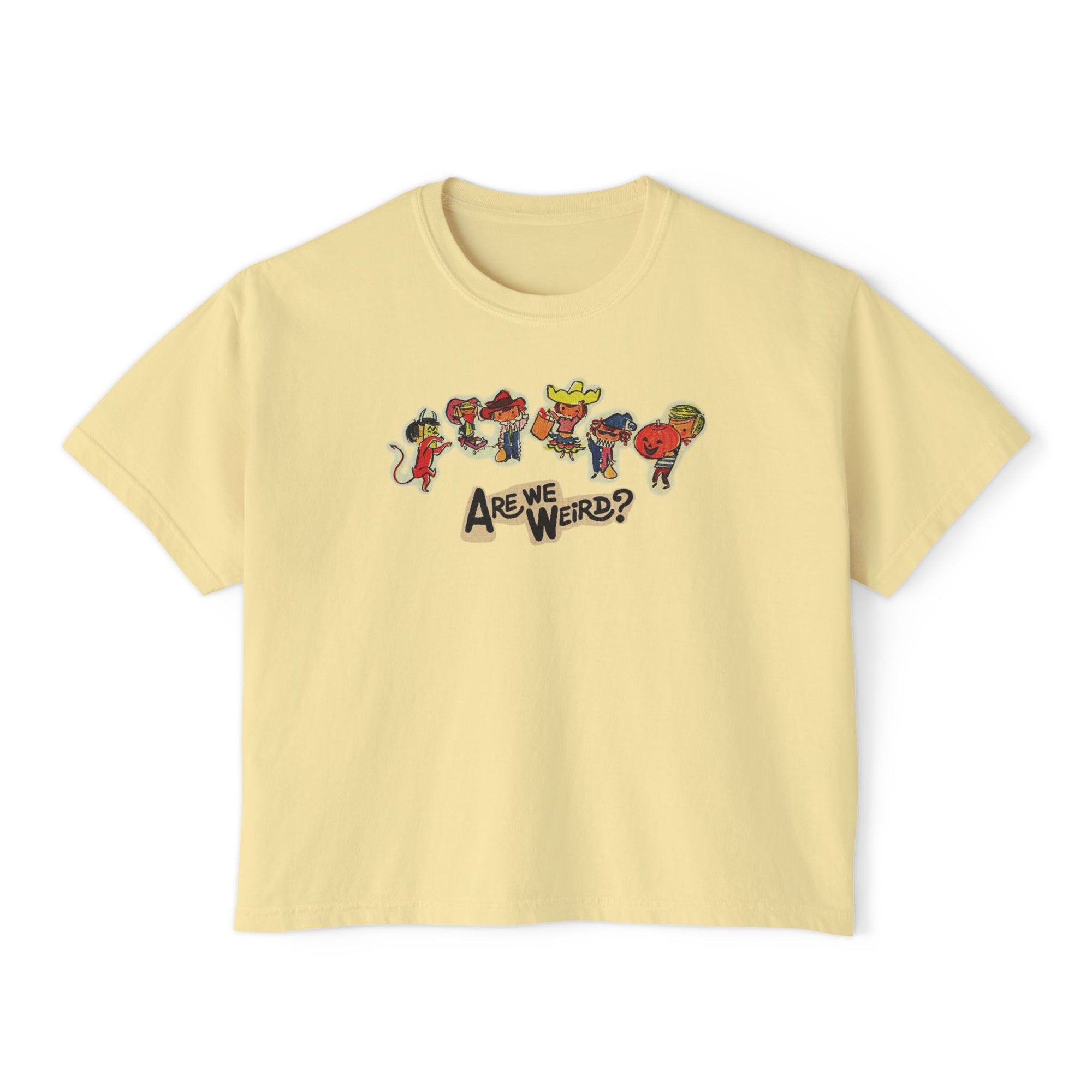 are we weird crop tee