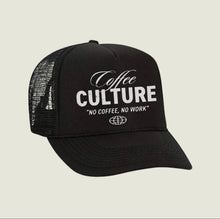 Load image into Gallery viewer, Coffee Culture Trucker Hat - Black
