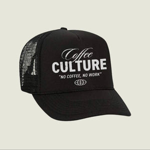 Coffee Culture Trucker Hat - Black