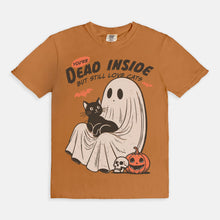 Load image into Gallery viewer, Dead Inside But Love Cats Halloween Tee
