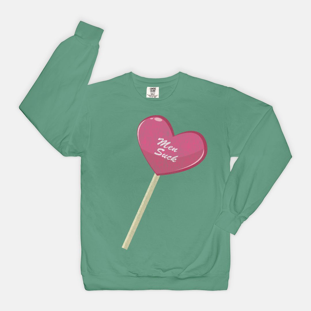 Men Suck Vintage Wash Crewneck