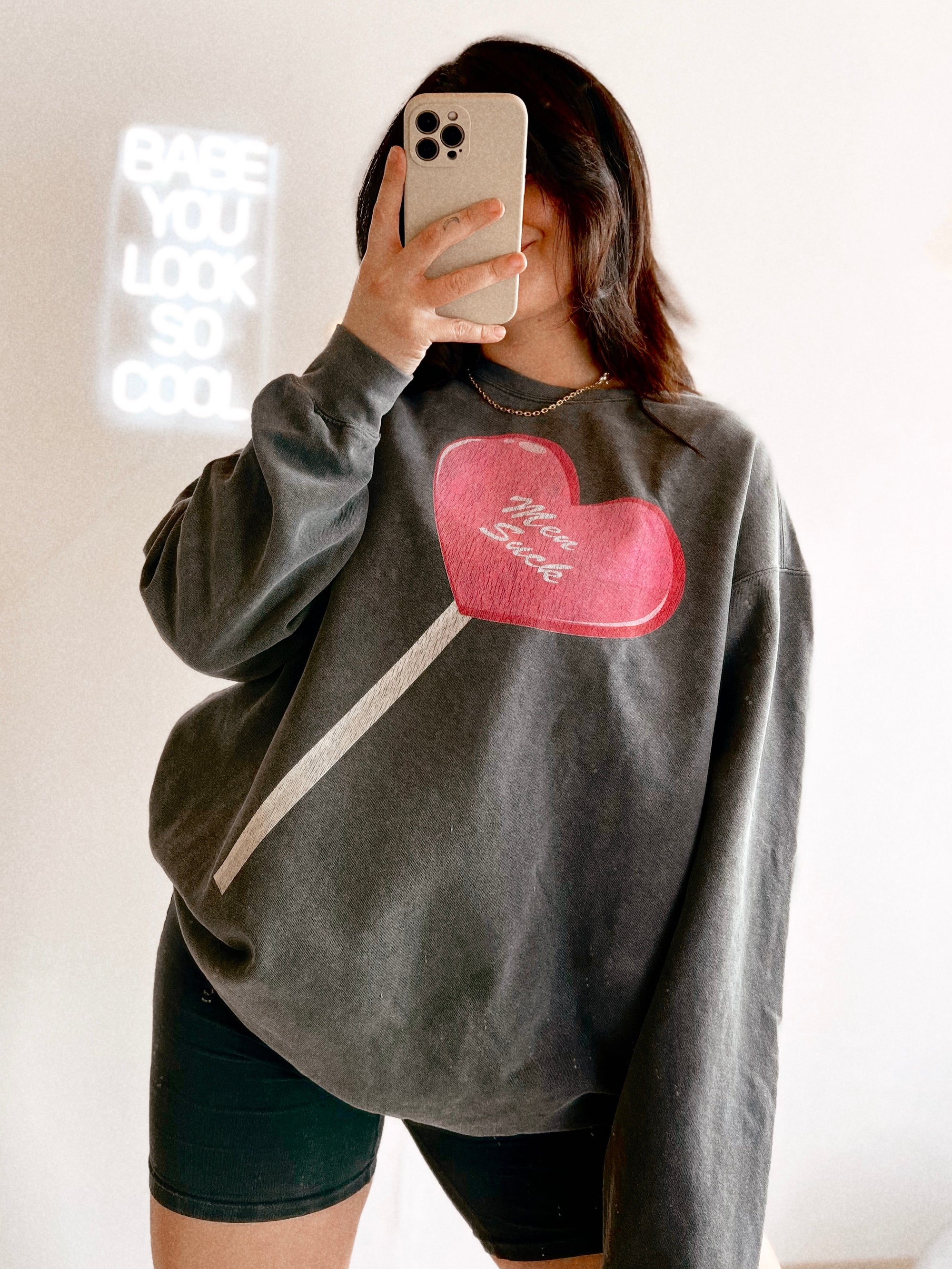 Men Suck Vintage Wash Crewneck