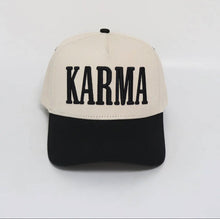 Load image into Gallery viewer, Karma Embroidered Trucker Hat

