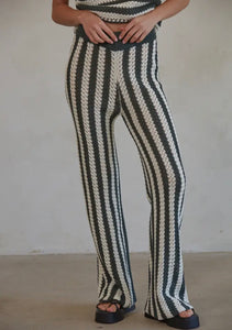 Libby Stripe Crochet Pants
