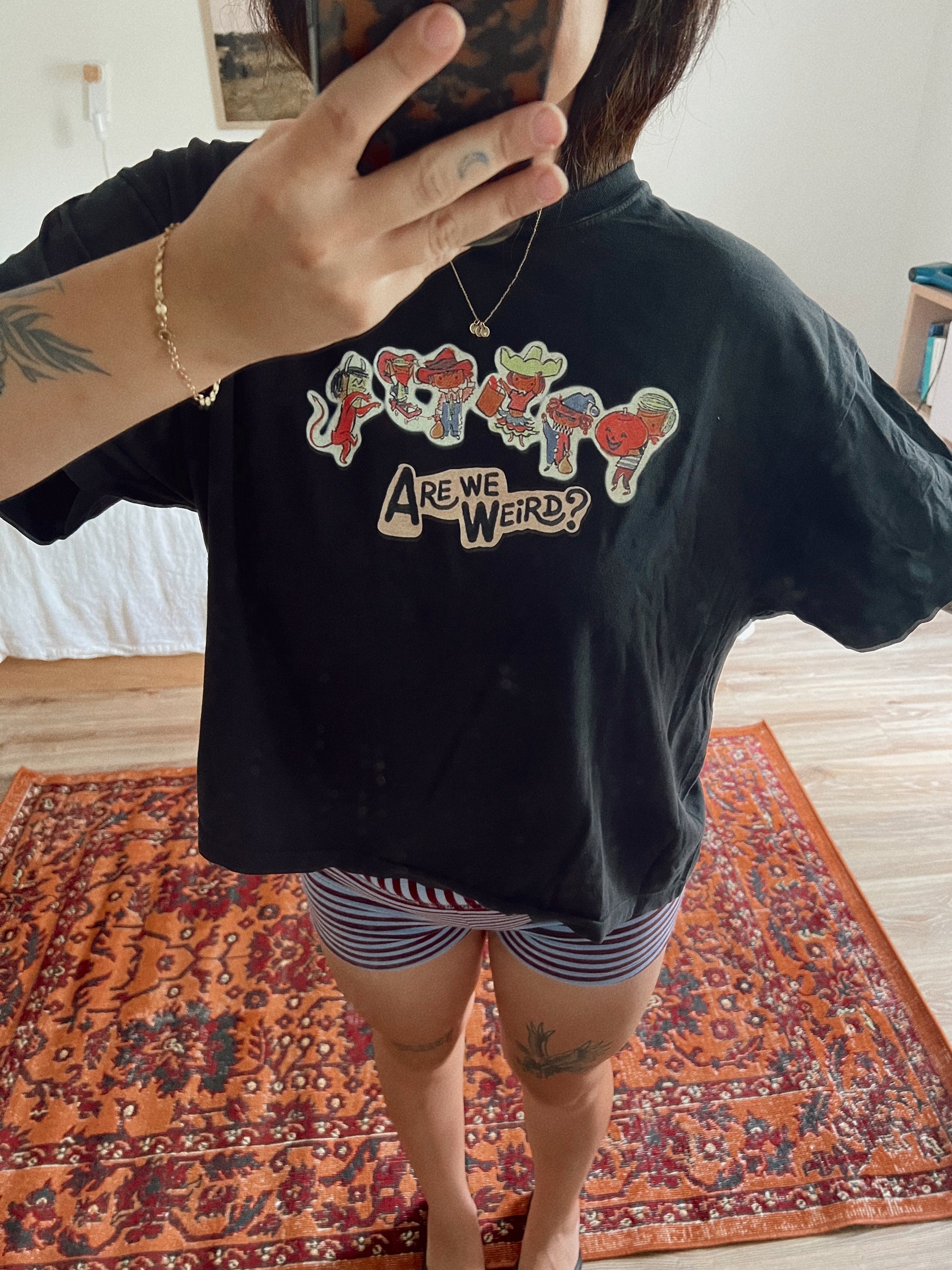 Are We Weird Crop Boxy Tee